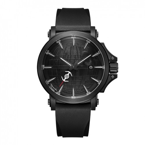 Alexandre Christie AC 9205 MARDS1 Star Wars Men Death Star Rubber Strap Limited Edition Automatic